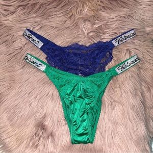 VictoriaSecret SHINE Pantie BUNDLE MED NWT